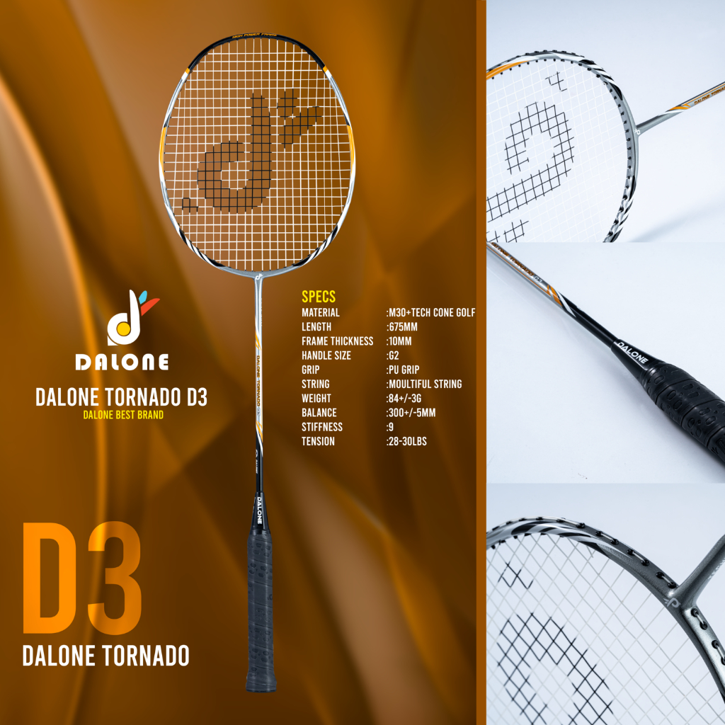 ไม้แบดมินตัน รุ่น Dalone Storm D3 น้ำหนักเบา แข็งแรง ทนทาน | Shopee ...