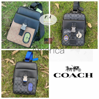 F.A ว่าแท้100% coach แท้ กระเป๋าสะพายไหล่ Disney Buckle Square กระเป๋าโทรศัพท์มือถืออเนกประสงค์ 113