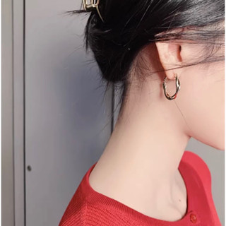 Korea Earring K322 ต่างหูห่วงสีทอง