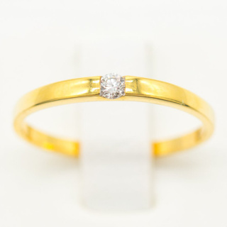 แหวนเม็ดเดี่ยว น่ารักๆ แหวนเพชร แหวนทองเพชรแท้ ทองแท้ 37.5% (9K) ME532