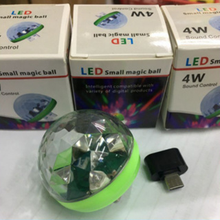 ไฟดีสโก้เทคUSB เสียบโทรศัพท์ เป็นไฟ LED Small magic ball 4W