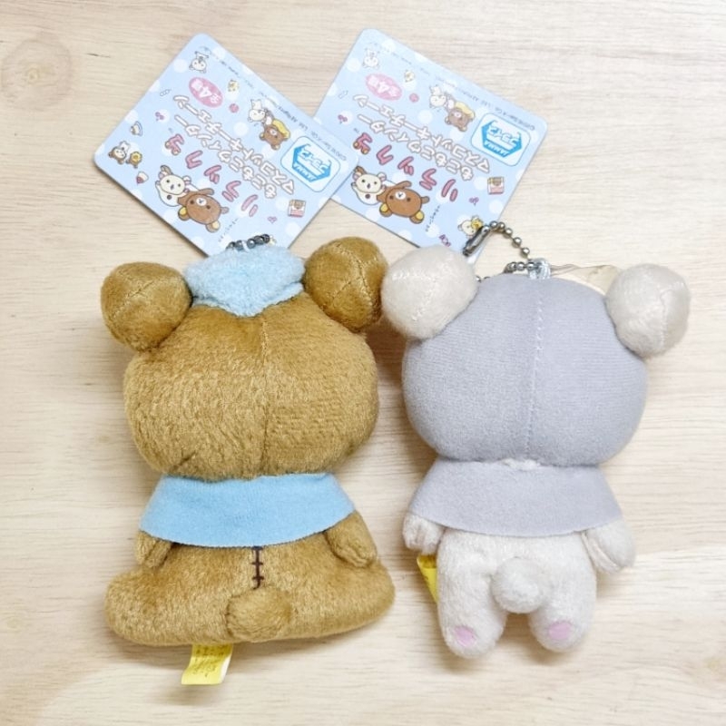 ตุ๊กตาพวงกุญแจหมีริลัคคุมะ-rilakkuma-ชุดคู่2ตัว-งานลิขสิทธิ์แท้จากญี่ปุ่น