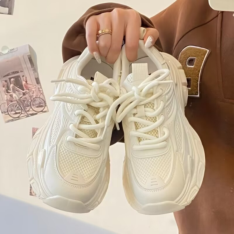 anacami-พร้อมส่ง-รองเท้าผ้าใบ-สีขาว-เสริมส้นสูง-สไตล์เกาหลี