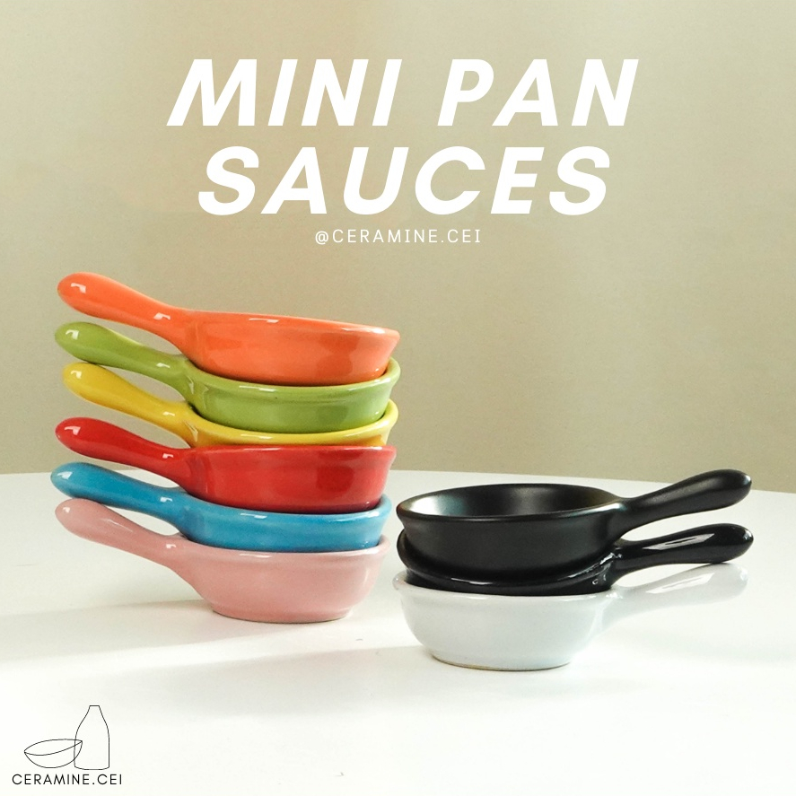 mini-pan-sauce-ถ้วยซอสเซรามิค-ทรงกะทะจิ๋ว-สำหรับใส่น้ำจิ้ม-เครื่องปรุงรส-ขนาดเล็ก