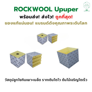 [พร้อมส่ง!!!] Rockwool 4 นิ้ว, 6 นิ้ว, 8 นิ้ว UPuper วัสดุปลูกก้อนใยหิน วัสดุปลูกต้นไม้ ต้นกล้า ชำ เพาะเมล็ด ไฮโดรโปนิค