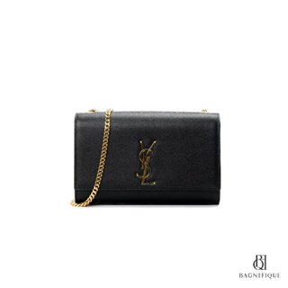 YSL KATE MEDIUM BLACK CALF GHW