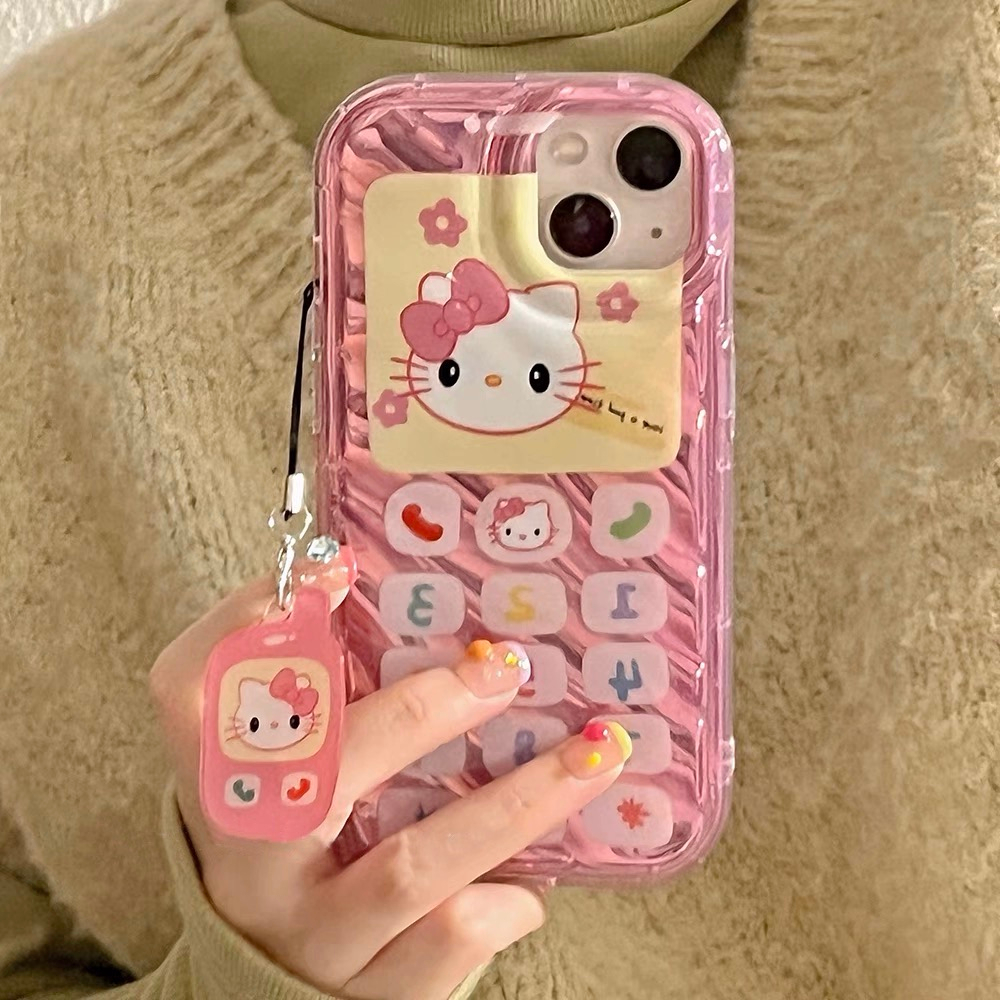 ส่งจากไทยใน24ชม-เคสไอโฟน-14-13-12-11-pro-max-เคส-iphone-11-kitty-พร้อมจี้-พกง่ายๆ-การป้องกันการตก-case