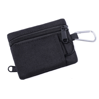 กระเป๋าสตางค์ ใส่แบงค์ เหรียญ กุญแจ หรือบัตรต่างๆ(EDC Molle Pouch) ทำจากผ้าไนล่อน ขนาดเล็ก แบบพกพา พร้อมตะขอ/คาราบิเนอร์