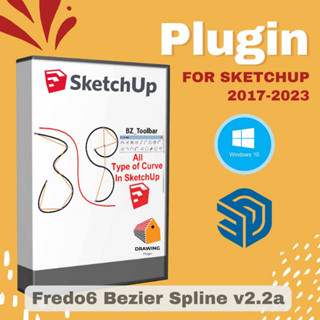 [E74] Fredo 6 Bezier spline 2.2a( ปลั๊กอินวาดเส้น Polyline และเส้นโค้ง Spline ) 2017-2023