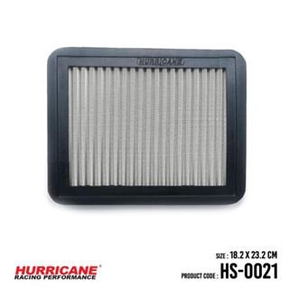 HURRICANE กรองอากาศสแตนเลส , ผ้าแดง ( Chrysler ,Dodge ,Eagle ,Mazda ,Mitsubishi ,Plymouth ,Colt ) HS-0021