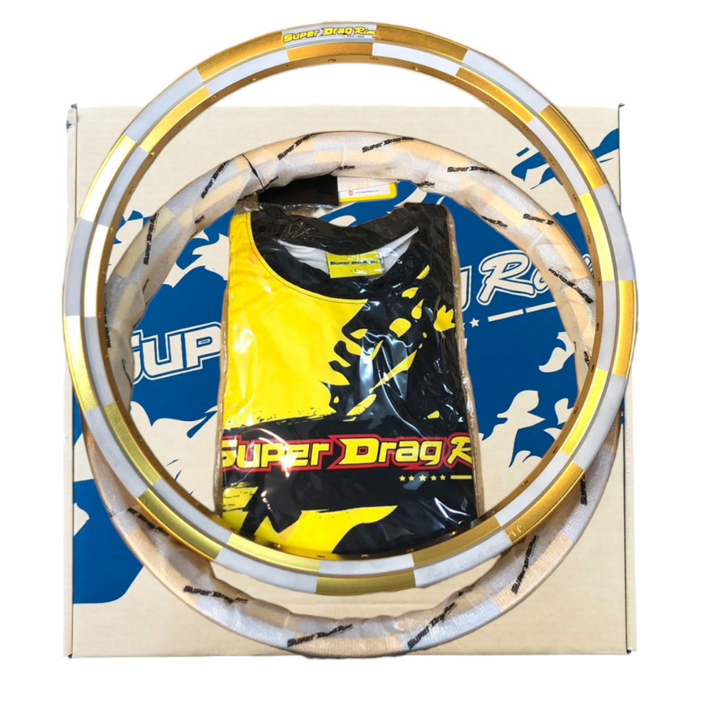 วงล้อ SUPER DRAG RIM รุ่น Street 1.40-17 ทรงA หมากรุก ทอง DID รหัส ...
