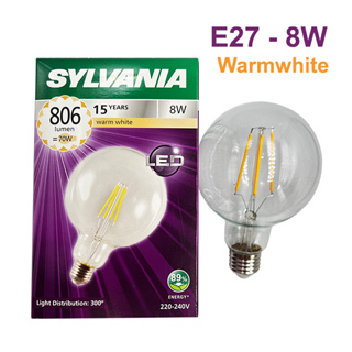 SYLVANIA หลอดแก้วใส LED Toledo FIRA - 8W E27 แสงวอร์ม