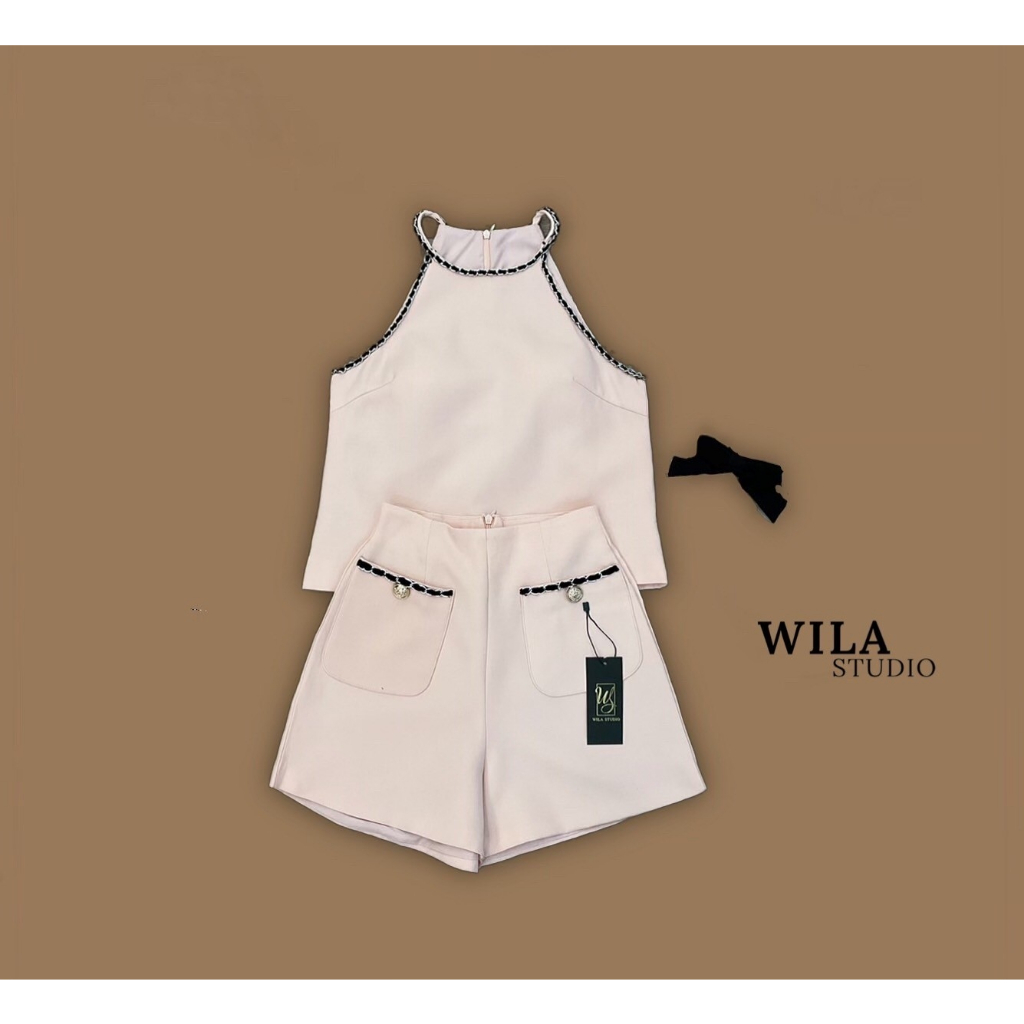 wila-set-เสื้อ-กางเกง-เสื้อทรงแขนเว้าชมพู-รบกวนเช็คสต๊อกก่อนกดสั่งซื้อ