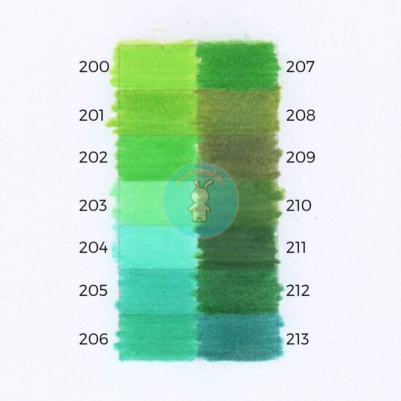 สีคอลลีนขายแยกแท่ง-ดินสอสีไม้คอลลีน-colleen-gt-gt-gt-เฉดสีเขียว-202