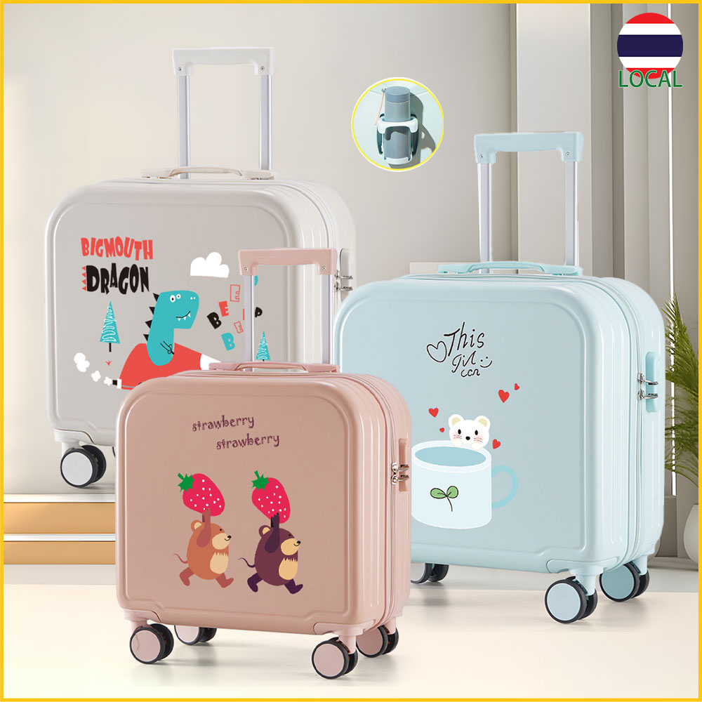 zt-กระเป๋าเดินทางจิ๋วน่ารัก18นิ้ว-กระเป๋าเดินทางล้อลากลายการ์ตูน-วัสดุabs-pcแข็งแรง-กระเป๋าลาก-กระเป๋าเดินทางใบเล็ก