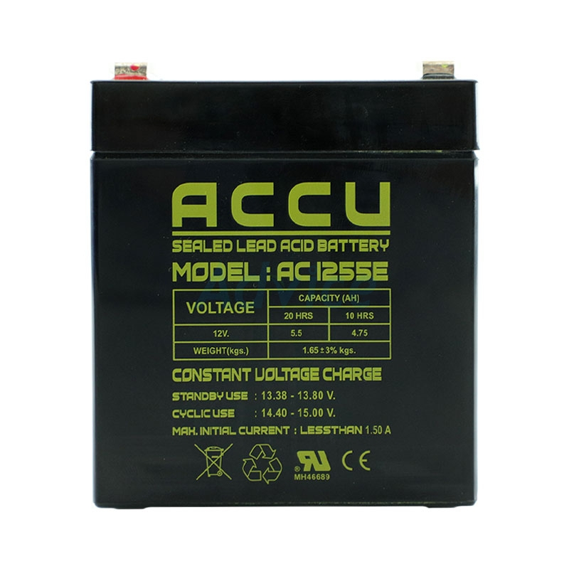 ACCU Battery (SLA) size. 12V 5.5Ah รุ่น AC1255E (sealed lead acid ...