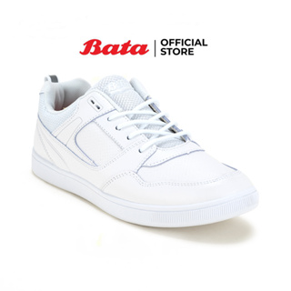 Bata B-First SCHOOL SPORTS รองเท้านักเรียนผ้าใบ WHITE PVC แบบผูกเชือก สีขาว รหัส 4291122