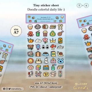 A7 Sticker (Tiny) : Doodle colorful daily life 5+6