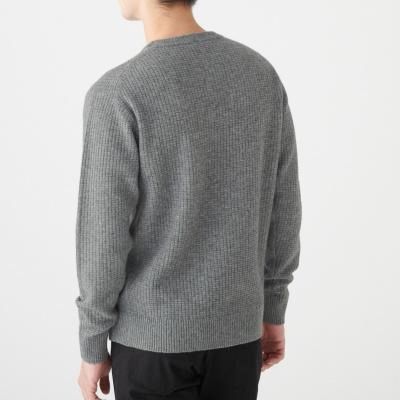 เสื้อไหมพรมผุ้ชาย-เสื้อไหมพรมคอกลม-muji-yak-blend-wool-knitting-crew-neck-sweater-13984987394