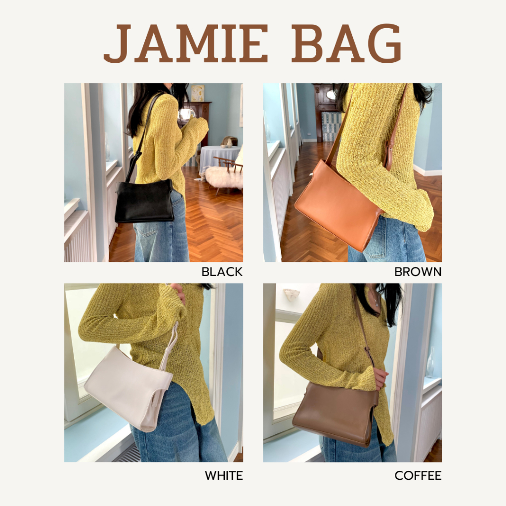 jamie-bag-กระเป๋าสะพายข้างผู้หญิง-ทำจากหนัง-pu-ทรงสี่เหลี่ยมแบน-มีซิป