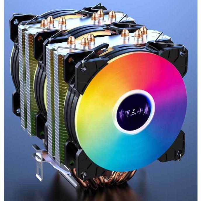 ซิ้งค์พัดลมCPU6ท่อArgbของใหม่เย็นเงียบไฟสวยIntel1200/1700/ 2011/X79/X99 ...