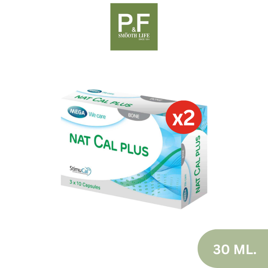 (2ชิ้น) Mega We Care Nat Cal Plus 30 แคปซูล สำหรับบำรุงกระดูก มี ...