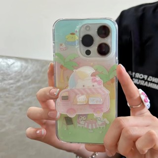 🎁NEW🎁เคสไอโฟน 11 13 12 Pro Max Sanrio hello kitty griptok เคส for ไอโฟน14 pro max soft case Iphone