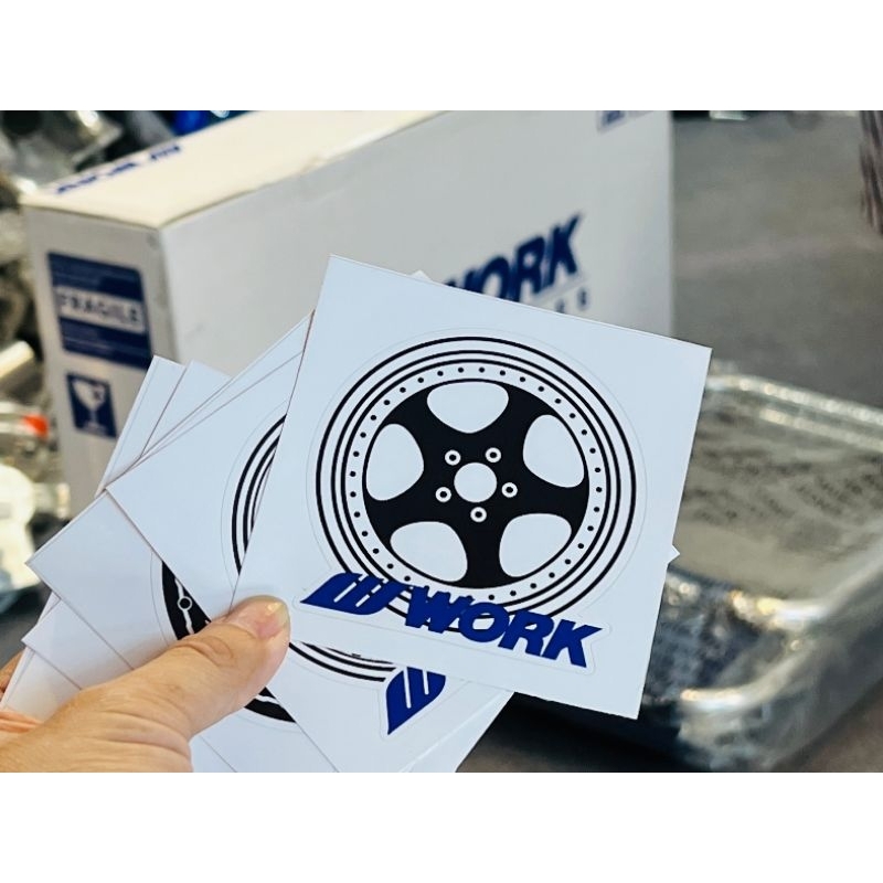 สติ๊กเกอร์ ติดรถ W works sticker car สติ้กเกอร์ซิ่ง สติ๊กเกอร์แต่ง ...