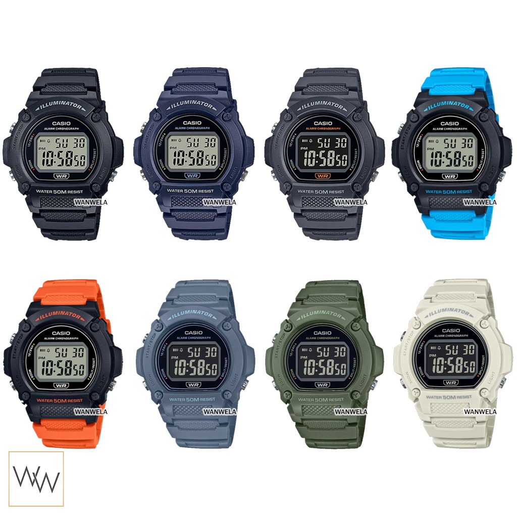 ภาพหน้าปกสินค้าของแท้ นาฬิกาข้อมือ Casio รุ่น W-219H พร้อมกล่อง จากร้าน wanwela.watch บน Shopee