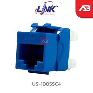 LINK CAT5E RJ45 Colorful JACK Slim (สีฟ้า) รุ่น US-1005SC4