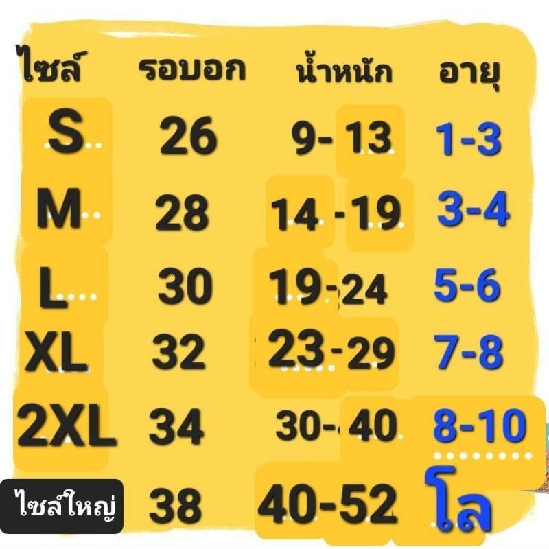 ชุดเด็กผ้าไมโครเกรดพรีเมี่ยม9-50โล