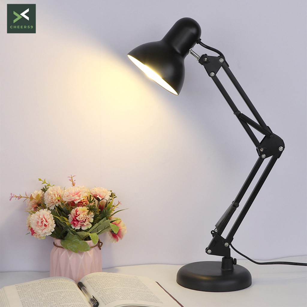 ภาพหน้าปกสินค้าโคมไฟตั้งโต๊ะ ไฟตั้งโต๊ะอ่านหนังสือ โคมไฟอ่านหนังสือ ไฟโต๊ะทํางาน โคมไฟ table lamp ดีไซน์ทันสมัย ปรับระดับได้ cheers9