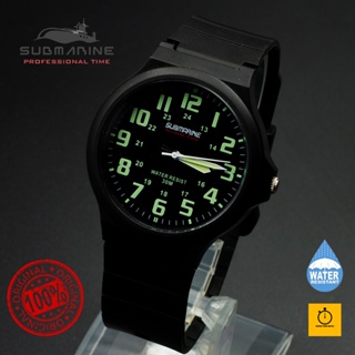 (สินค้าแท้ 100%) US SUBMARINE นาฬิกาข้อมือชาย-หญิงระบบ QUARTZ กันนํ้าได้ สายยาง รูปทรง Classic 41mm (พร้อมจัดส่งทันที)