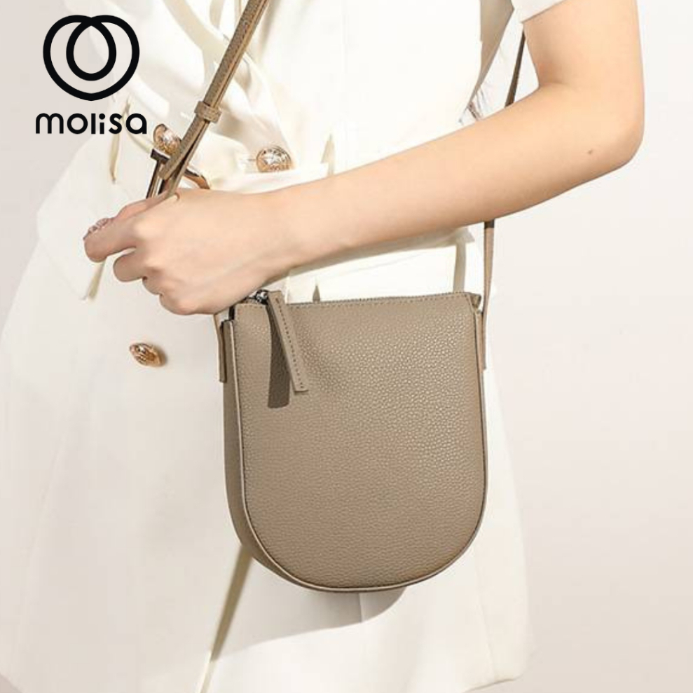 Molisa กระเป๋าหนัง สไตล์มินิมอล 9602# กระเป๋าสะพายข้าง | Shopee Thailand