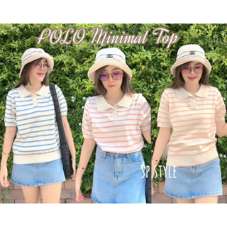 เสื้อคอปกผ้าไหมพรมริ้วMinimal  GI23 (Pannie)