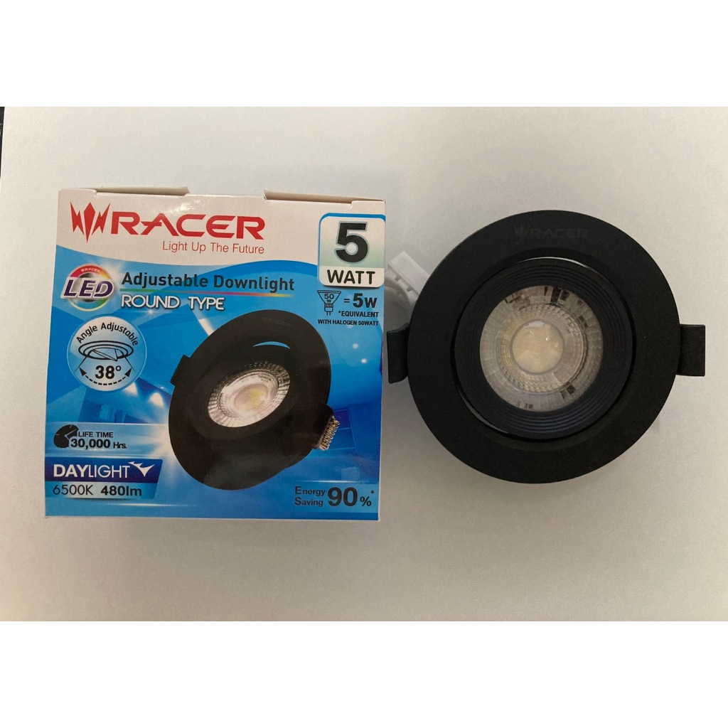 โคมไฟแอลอีดีดาวน์ไลน์ปรับมุมได้โคมสีดำ 5 วัตต์ เรเซอร์ โคมไฟ LED ...