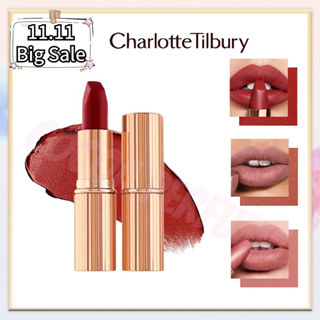 【 ✈️สปอตของแท้💯】CT Charlotte Tilbury  Lipstick Matte / Satin 3.5g #Pillow Talk #Very Victoria #Walk Of No Shame