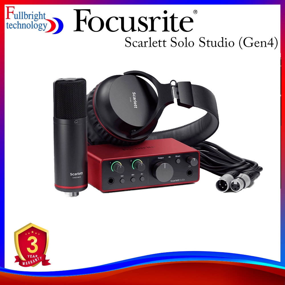 Focusrite Scarlett Solo Studio (Gen4) ออดิโอ อินเตอร์เฟส รุ่นใหม่ รับ ...