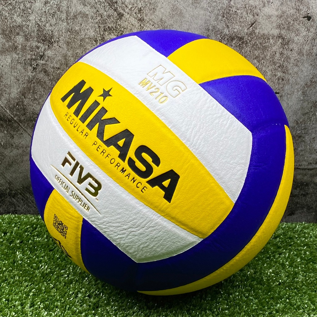mikasa-มิกาซ่า-วอลเลย์บอลหนัง-volleyball-pu-5-mv210แถมฟรี-ตาข่ายใส่ลูกฟุตบอล-เข็มสูบลม