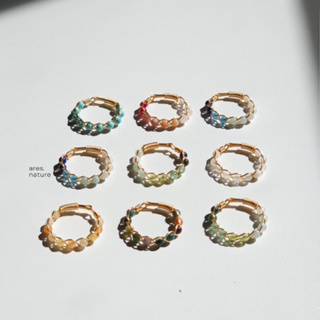 (ares.nature) แหวนลวดดัดรุ่น Twist ring แหวนหินมงคล สายมู