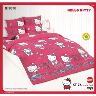 TOTO🍄KT76🍄 ลายคิตตี้ Hello Kitty ชุดผ้าปูที่นอน ชุดเครื่องนอน ผ้าห่มนวม  ยี่ห้อโตโตแท้100%