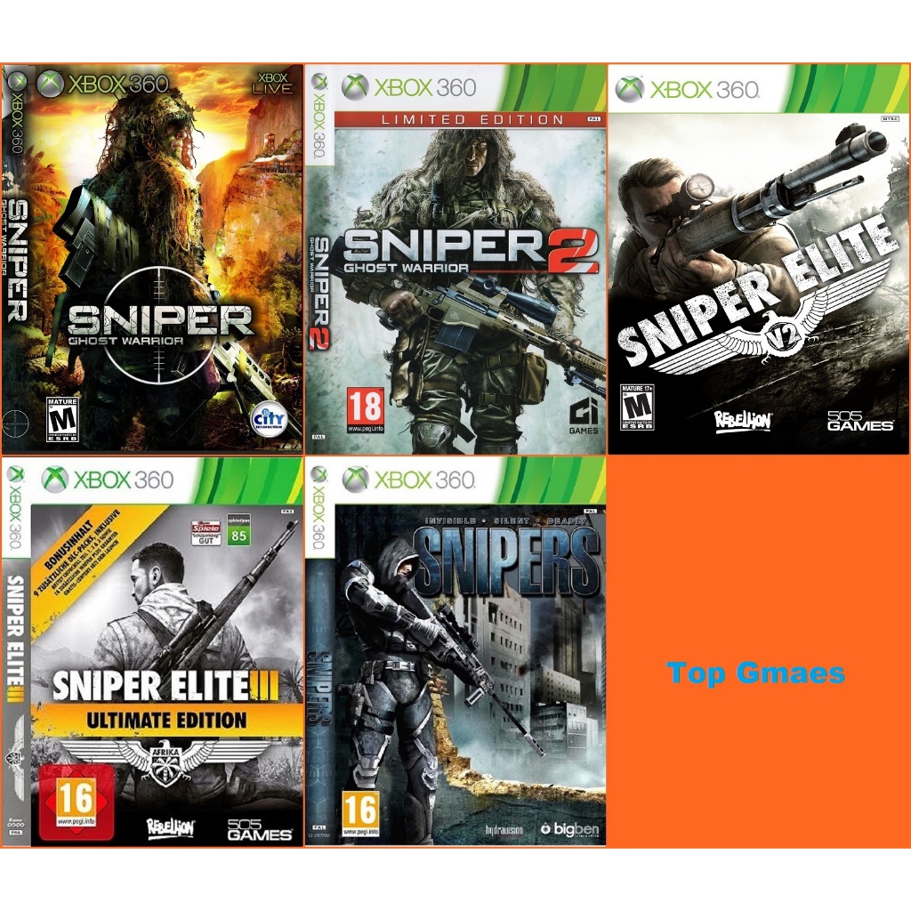 Sniper สไนเปอร์ All แผ่นเกม Xbox 360 สำหลับเครื่อง แปลงระบบ RGH - JTAG ...