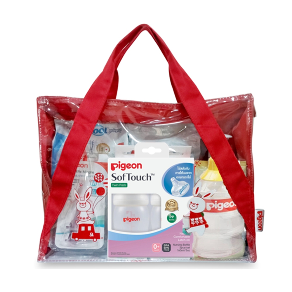 พีเจ้น ชุดของขวัญเด็กสีแดง PIGEON BABY GIFT SET RED Shopee Thailand