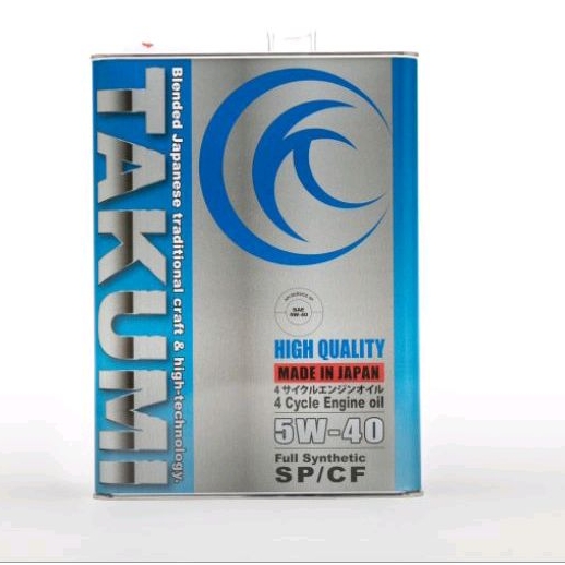 น้ำมันเครื่องสังเคราะห์แท้ TAKUMI รุ่น High Quality 5w40 Synthetic ...