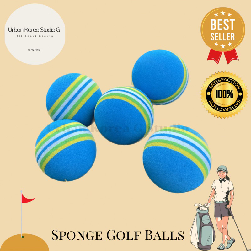 Sponge Golf Ball For Practice 5 balls ลูกกอล์ฟโฟม สำหรับ ฝึกซ้อม 스펀지 골프공 Shopee Thailand