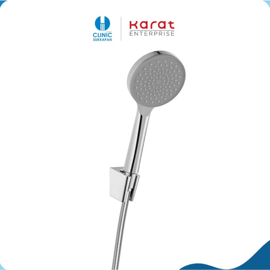 karat-faucet-ฝักบัวสายอ่อน-1-ระดับ-พร้อมสายสเตนเลสและขอแขวน-รุ่น-ks-44-231-50