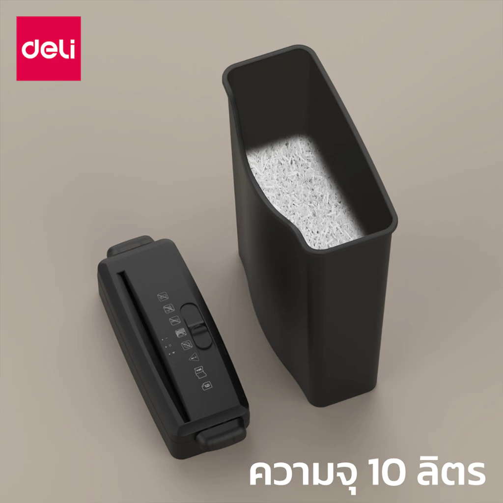 Deli ET101SC āđāļāļĢāļ·āđāļāļāļāļģāļĨāļēāļĒāđāļāļāļŠāļēāļĢ 10 āļĨāļīāļāļĢ āđāļāļĢāļ·āđāļāļāļĒāđāļāļĒāđāļāļāļŠāļēāļĢ āđāļāļĢāļ·āđāļāļāļāđāļēāļĨāļēāļĒāļāļĢāļ°āļāļēāļĐ āļāļāļēāļ A4 6 āđāļāđāļ āļāļļāļāļāļĢāļāđāļŠāļģāļāļąāļāļāļēāļ Paper Shredder