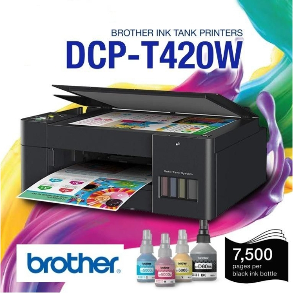 เครื่องปริ้น Brother Inkjet รุ่น Multifunction DCPT420W (New)รับประกัน