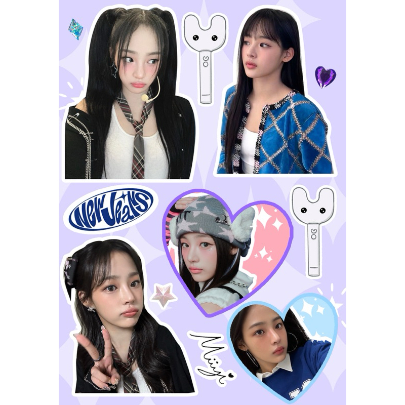 (ขั้นต่ำ4แผ่นคละได้ทั้งร้าน)new jean sticker fanmade สติ๊กเกอร์แฟนคลับ ...