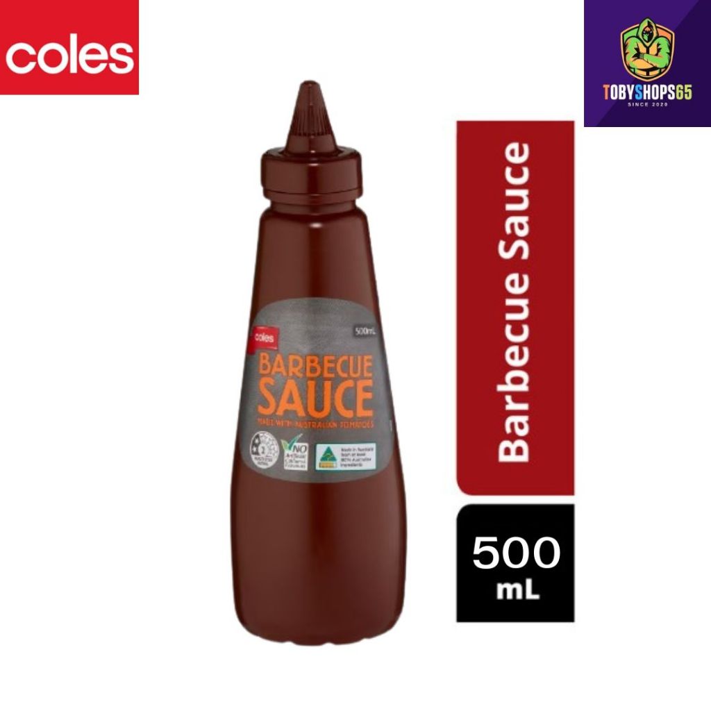 Coles Barbecue Squeezy Sauce barbq 500mL โคลส์ ซอสบาร์บีคิว ซอสบารบีคิว